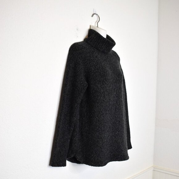 Michael Kors Turtleneck Tunic Sweater Sz M Chunky Marled Wool Neutral Minimalist - Picture 5 of 15